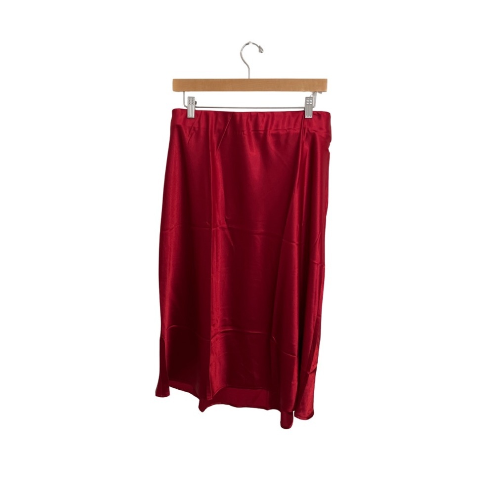 Always Vibrant Red Midi Skirt